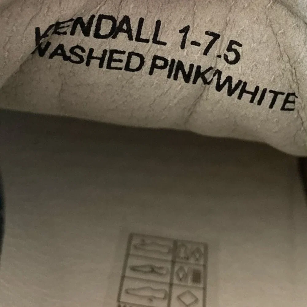 NEW Vintage Havana Kendall Washed Pink White Tennis Shoe Sneakers Size 7.5